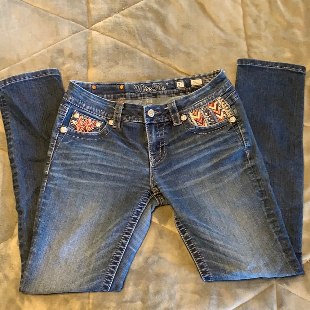 MissMe jeans with pink detailed pocket